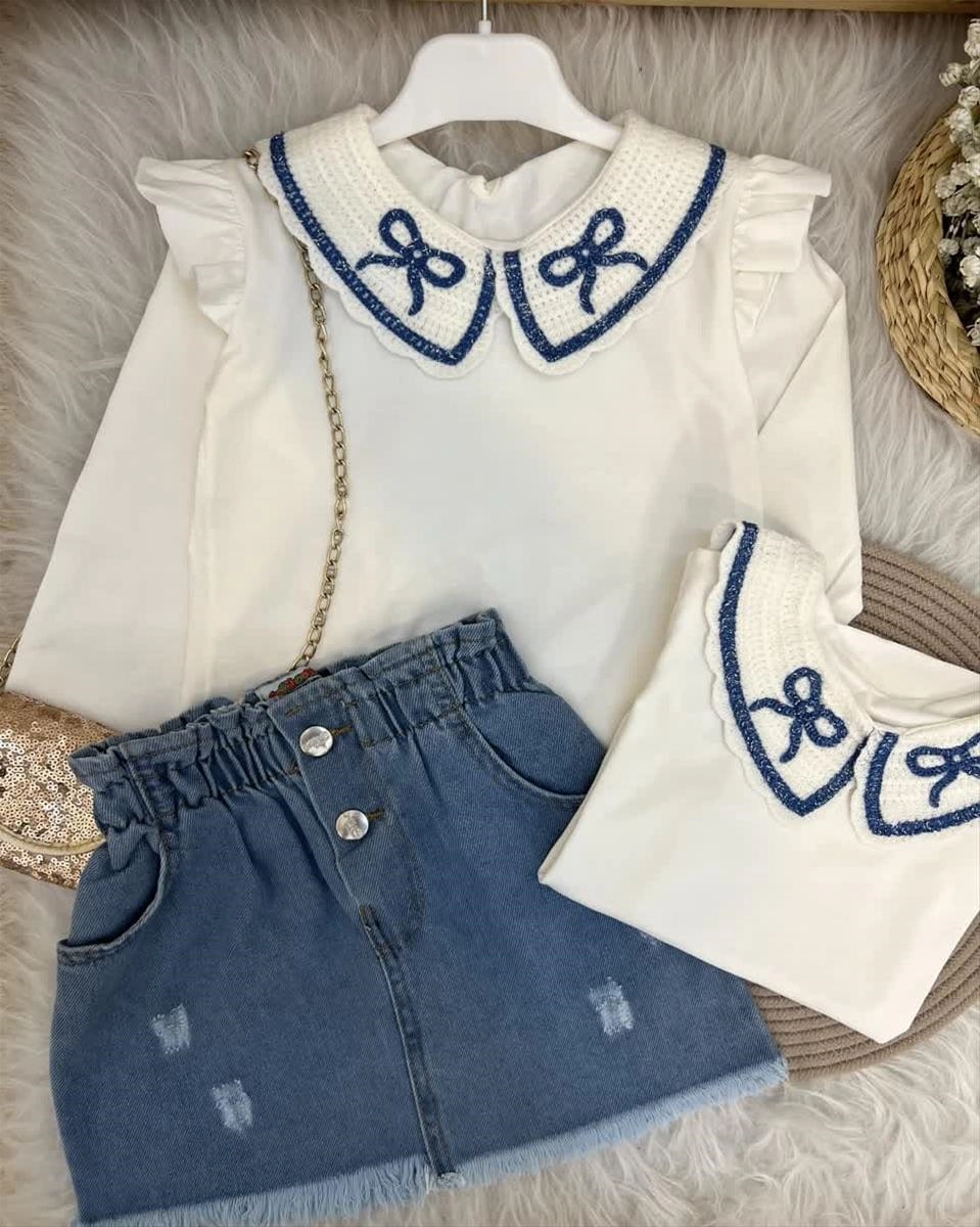 تکرار ست دوتیکه  بلوز یقه قلاب بافی پاپیون و دامن جین ترک کد 6301 439422be-8020-4dd8-8af8-e3793dcc5531.jpg