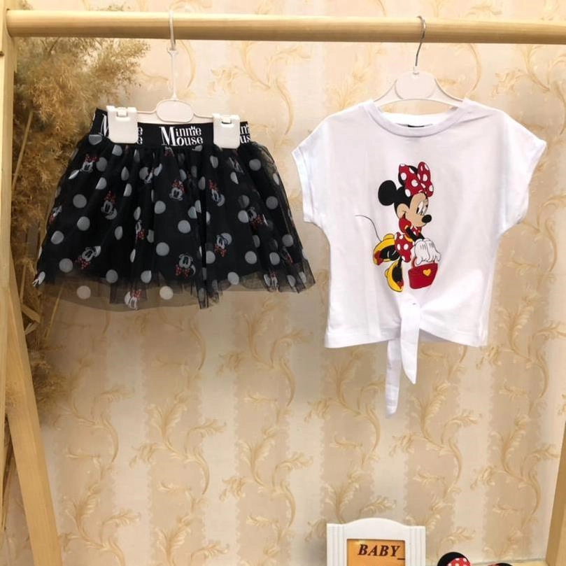 دو تیکه تیشرت سفید گره ای و دامن میکی دخترانه ترک کد 2978 d224cd11-4b00-4849-a23e-c12e575c849b.jpg