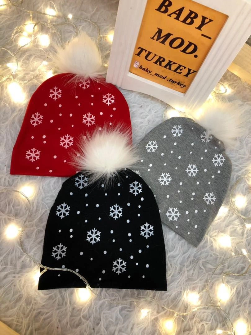 کلاه دو لایه نخ پنبه پوم دار طرح برف کد 1967 d4daa895-692e-4fcf-9f15-16fbc3b316a4.jpg