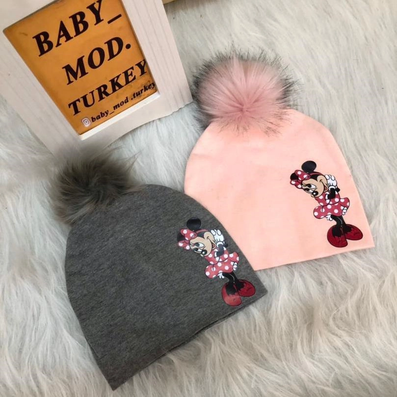 کلاه نخ پنبه میکی پوم دار دخترانه کد 2303 dd82107c-c92e-4df6-8dd5-2f3754ecf2f7.jpg