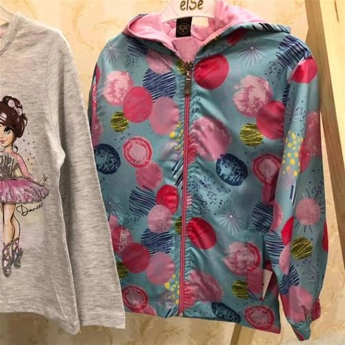 بارانی استر دار رنگارنگ دخترانه ترک کد 1434