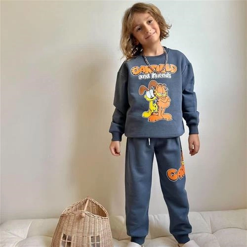 ست دو تیکه کرکدار گارفیلد پشت طرحدار ترک کد 18734