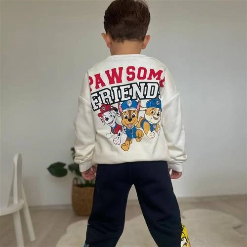 ست دو تیکه کرکدار پاپاترول پشت طرحدار ترک کد 18686