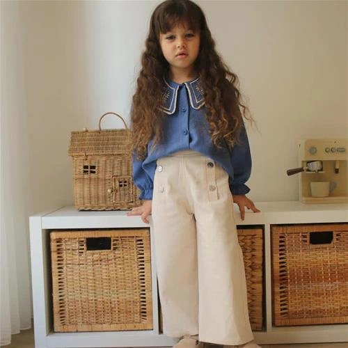 ست دو تیکه یقه گلدوزی ترک 3تا10سال کد 17971