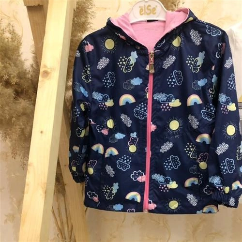 بارانی استر دار رنگین کمان دخترانه ترک کد 1423