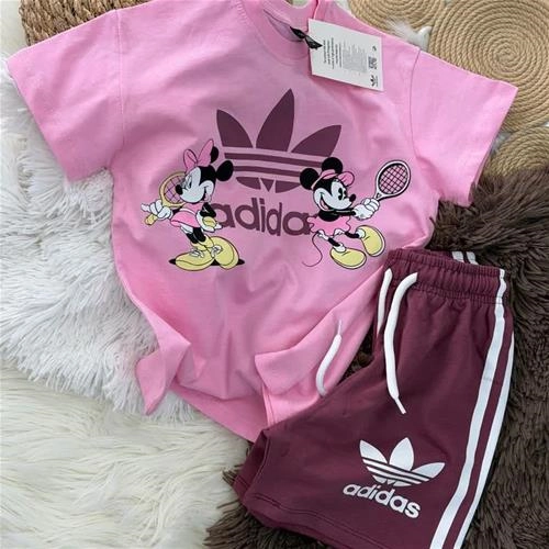 ست دوتیکه تیشرت شلوارک میکی ادیداس ترک کد 18997