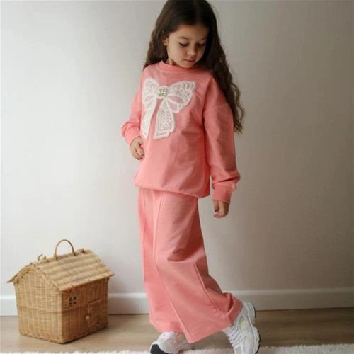 ست دوتیکه دورس شلوار دو نخ پاپیون دانتل ترک کد 18502