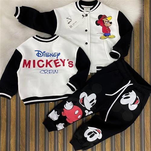 دو تیکه کت دکمه دار و شلوار کرکدار میکی  زارا ترک کد 5187