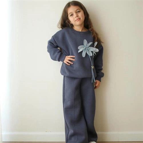 دوتیکه سرمه ای گل برجسته ترک کد 18725