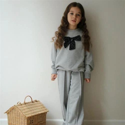 ست دوتیکه دورس شلوار دو نخ پاپیون مشکی ترک کد 18849