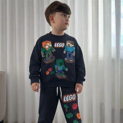 ست دوتیکه دورس شلوار دونخ لوگو ترک کد 18975