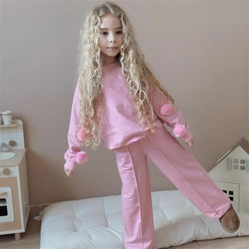 ست دوتیکه دورس شلوار  پوم دار ترک کد 18906