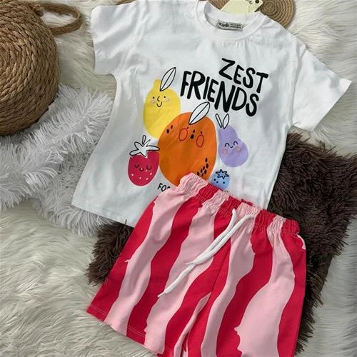 دوتیکه تیشرت شلوارک میوه  ترک کد 19009