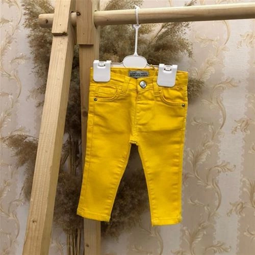 شلوار کتان زرد ترک کد 2761