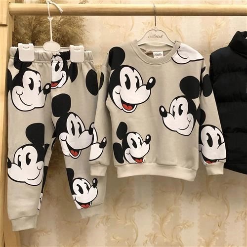 دو تیکه دورس بلوزشلوار میکی مارک زارا ترک کد 3414