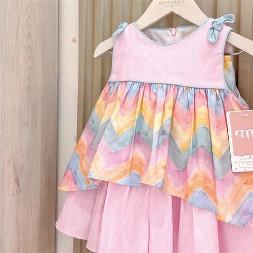 پیراهن استردار رنگارنگ ترک کد 18960