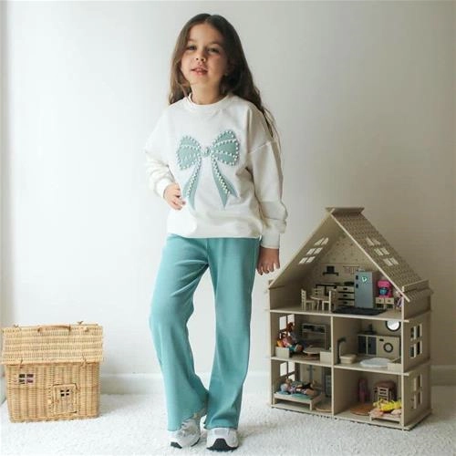 دوتیکه پاپیون مرواریدی ترک سبز کد 18937