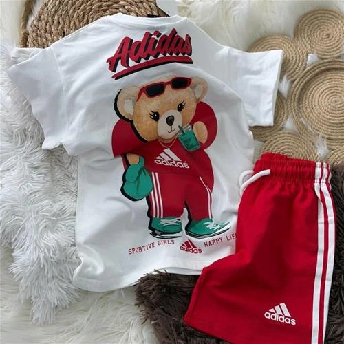 ست دوتیکه تدی ادیداسی پشت و رو طرحدار  ترک کد 19004