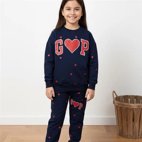 ست دو تیکه دورس شلوار دو نخ گپ قلب ترک کد 18876