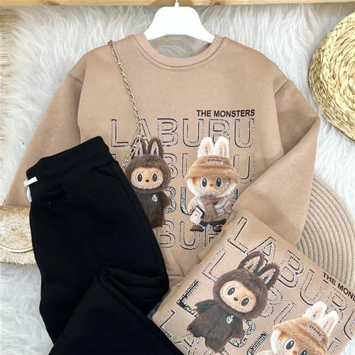 ست دو تیکه کرکدار لبوب نگین دار ترک کد 18456