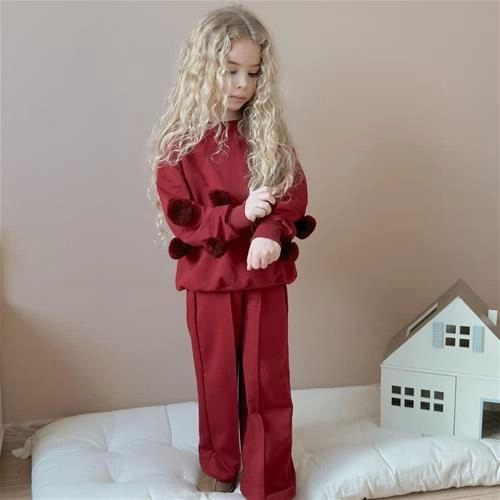 ست دوتیکه دورس شلوار  پوم دار ترک کد 18906