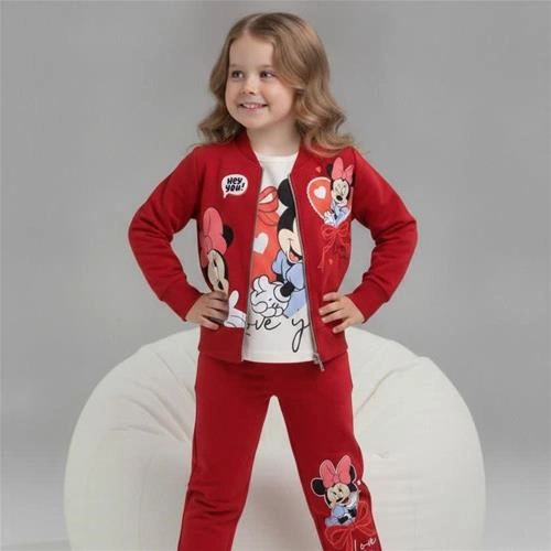 سه تیکه میکی سویشرت بلوز استین بلند و شلوار ترک کد 19507