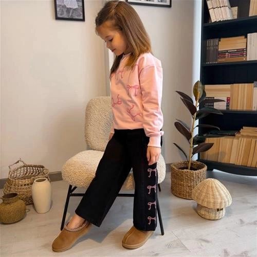 ست مجلسی دو تیکه دورس شلوار جین پاپیون ترک کد 18914