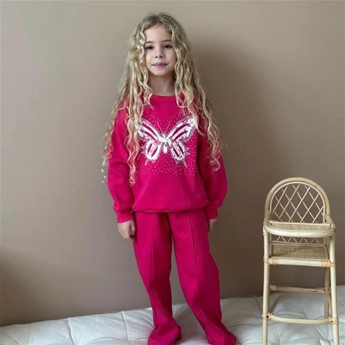 ست دوتیکه نگین دار کرکدار پروانه ترک کد 18771