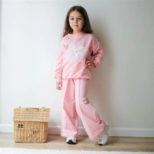 دوتیکه دورس شلوار  گل برجسته ملیح ترک کد 18863