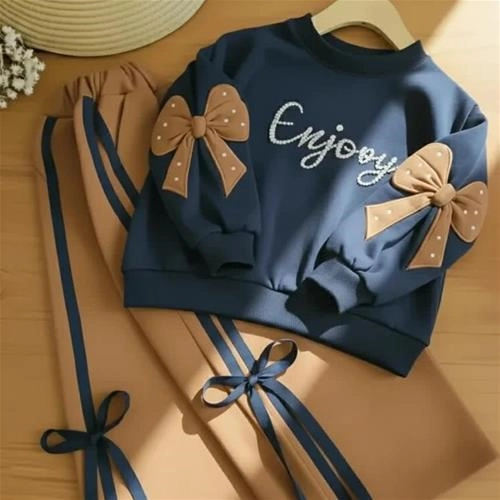 ست دوتیکه کرکدار enjoy  4-15 دخترانه ترک کد 4998