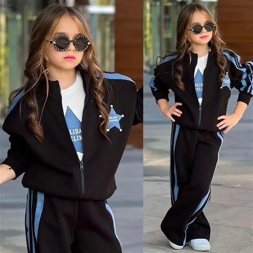 سه تیکه کرکدار ستاره  ترک 4-15سال کد 18646