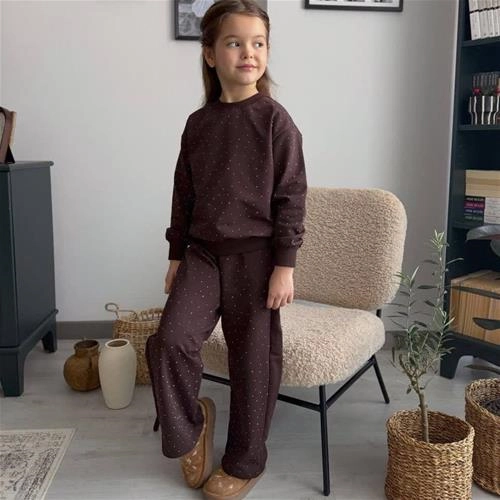 ست دوتیکه دورس شلوار فول نگین ترک 3-12سال کد 18962