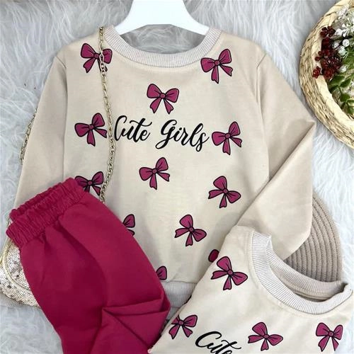 ست دوتیکه دو نخ دورس شلوار طرح پاپیون ترک کد 18761