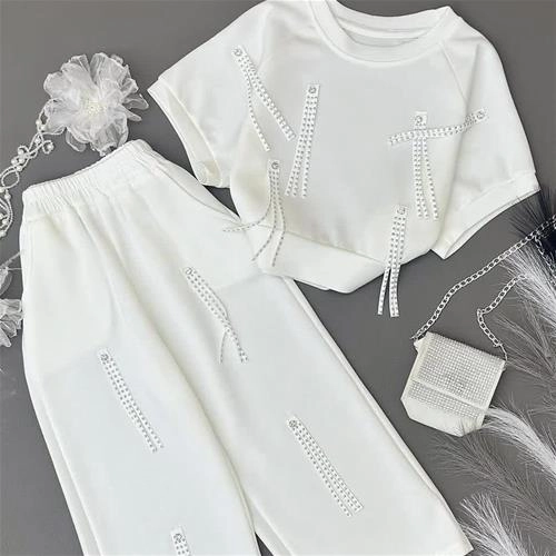 ست دوتیکه مجلسی مرواریدی  مرواریدی ترک کد 18279