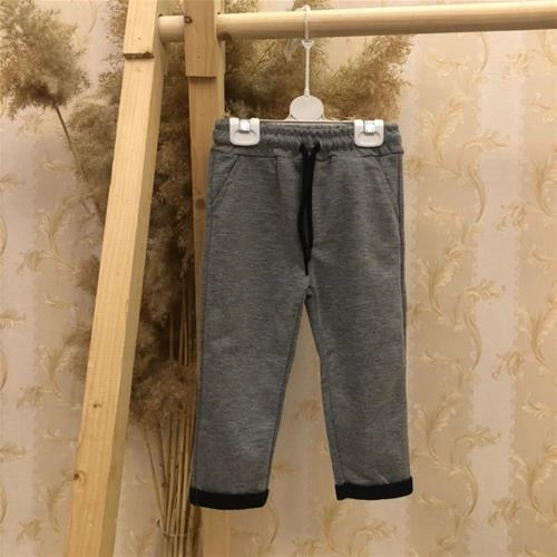 شلوار نخ پنبه طوسی پسرانه ترک کد 2346