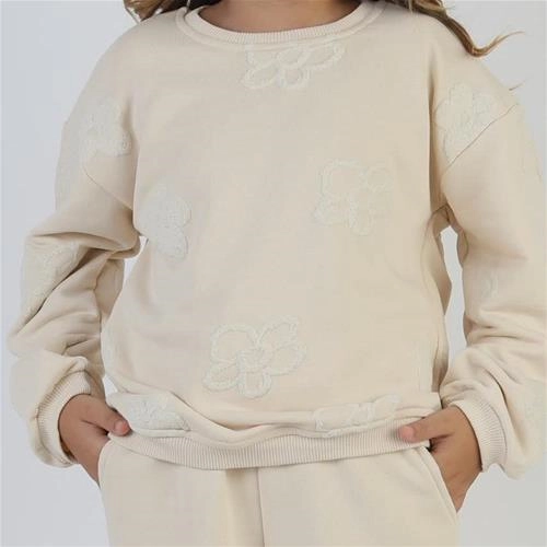 ست دو تیکه دورس شلوار سه نخ گل برجسته ترک کد 18630