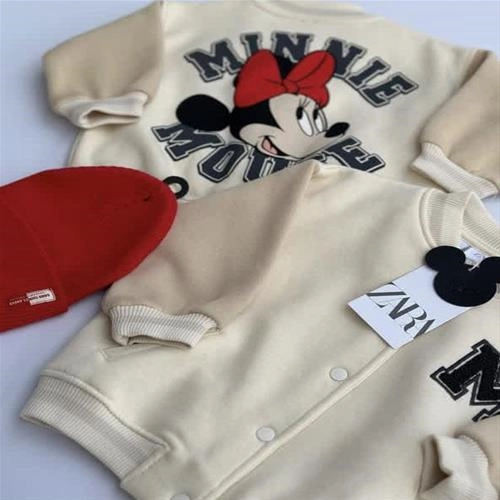 کت کرم کرکدار  دکمه دار میکی زارا ترک 4761