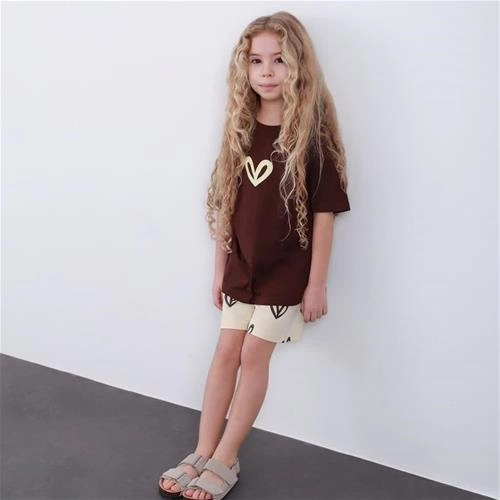 ست دوتیکه تیشرت شلوارک قلبی ترک کد 18981