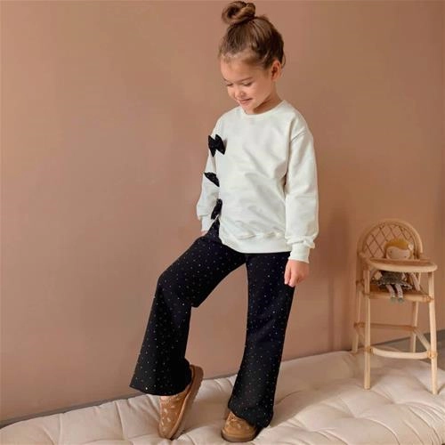 ست دو تیکه دورس شلوار پاپیون نگین دار ترک کد 18913