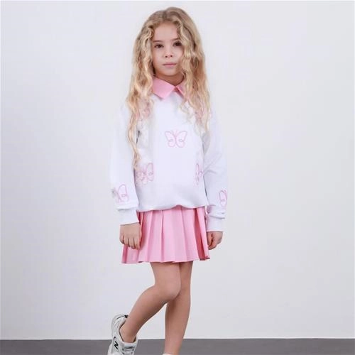 ست دوتیکه دورس دامن 4-12سال ترک کد 18970