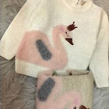 بلوز بافت طرح قو دخترانه کد 3765