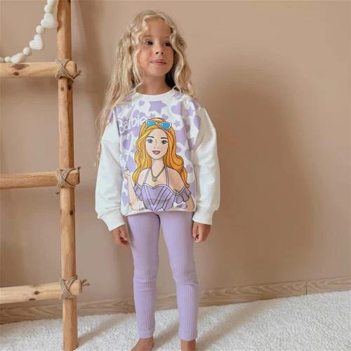 دو تیکه دورس سه نخ و شلوار کبریتی باربی ترک کد 18346