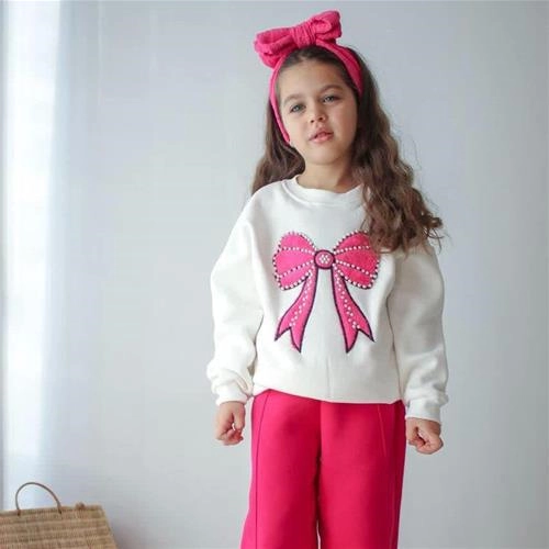 ست دوتیکه پاپیونی مرواریدی جدید ترک کد 18716