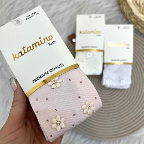 جوراب شلواری  گل برجسته ترک 3-8سال کد 6149