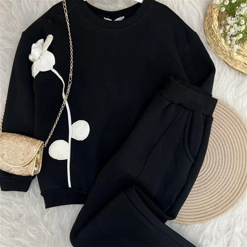 دو تیکه کرکدار گل برجسته8-12سال  ترک کد 18579