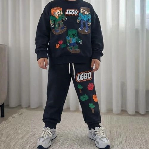 ست دوتیکه دورس شلوار دونخ لوگو ترک کد 18975