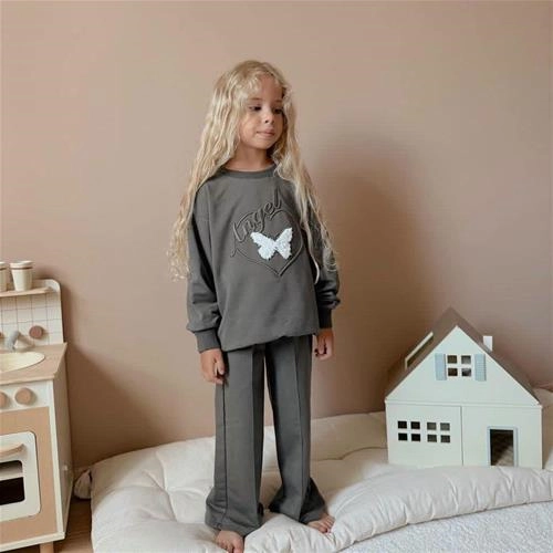 ست دوتیکه دورس شلوار پروانه4-13سال  ترک کد 18348