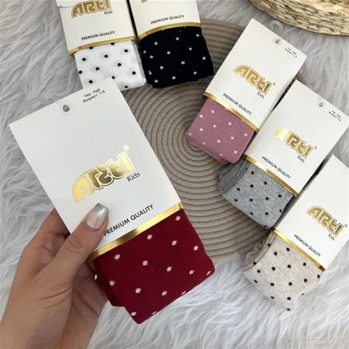 جوراب شلوار پاییزی خالدار ترک 5-10سال  کد 6128