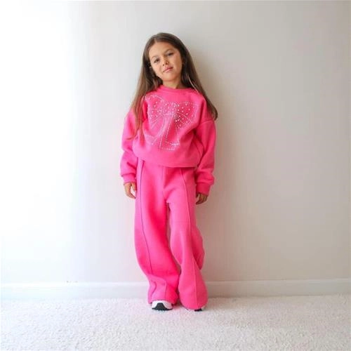 ست دوتیکه دورس شلوار سه نخ پاپیون مرواریدی ترک کد 18489