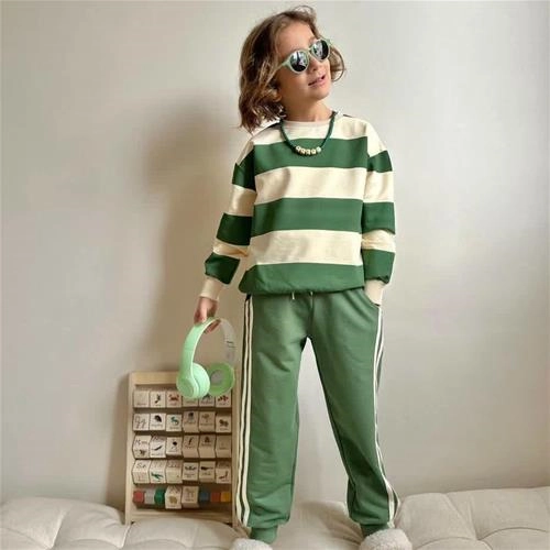 ست دوتیکه دورس شلوار راه راه ترک کد 18839